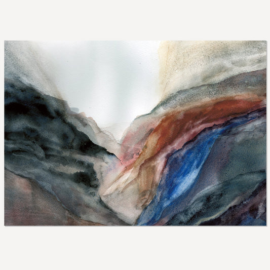 Abstract Highlands - Original Watercolour Painting by The Rik Barwick Studio