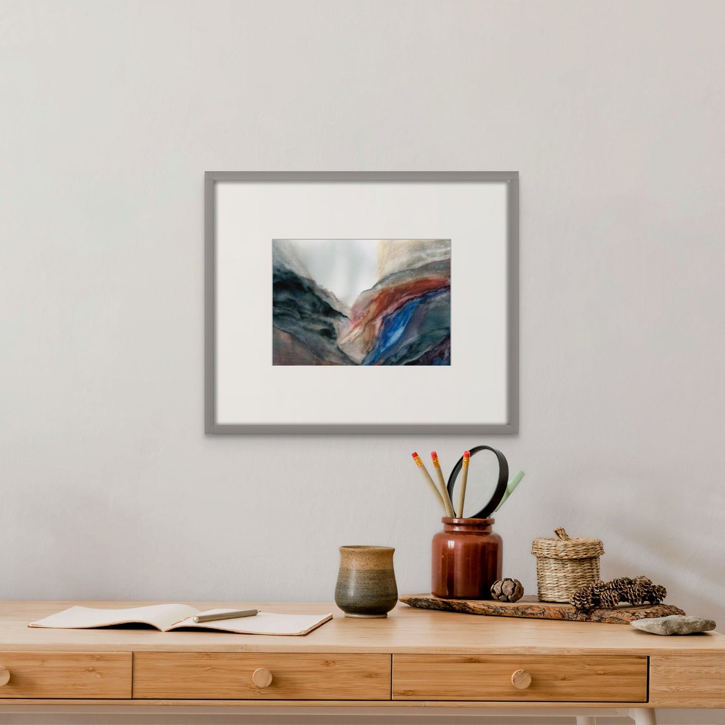 Abstract Highlands - Original Watercolour Painting by The Rik Barwick Studio