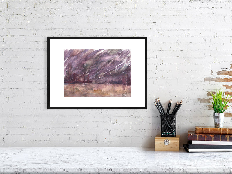 Abstract Storm, Watercolour - Giclee Print by The Rik Barwick Studio