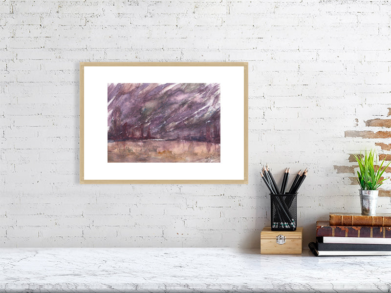 Abstract Storm, Watercolour - Giclee Print by The Rik Barwick Studio