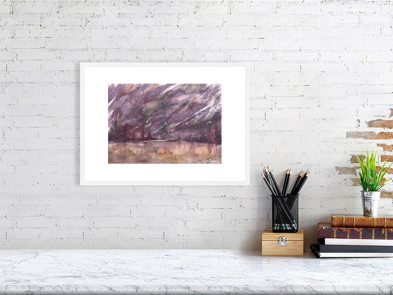 Abstract Storm, Watercolour - Giclee Print by The Rik Barwick Studio