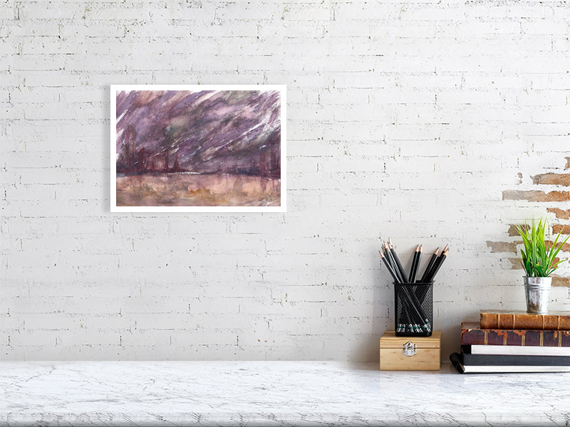 Abstract Storm, Watercolour - Giclee Print by The Rik Barwick Studio