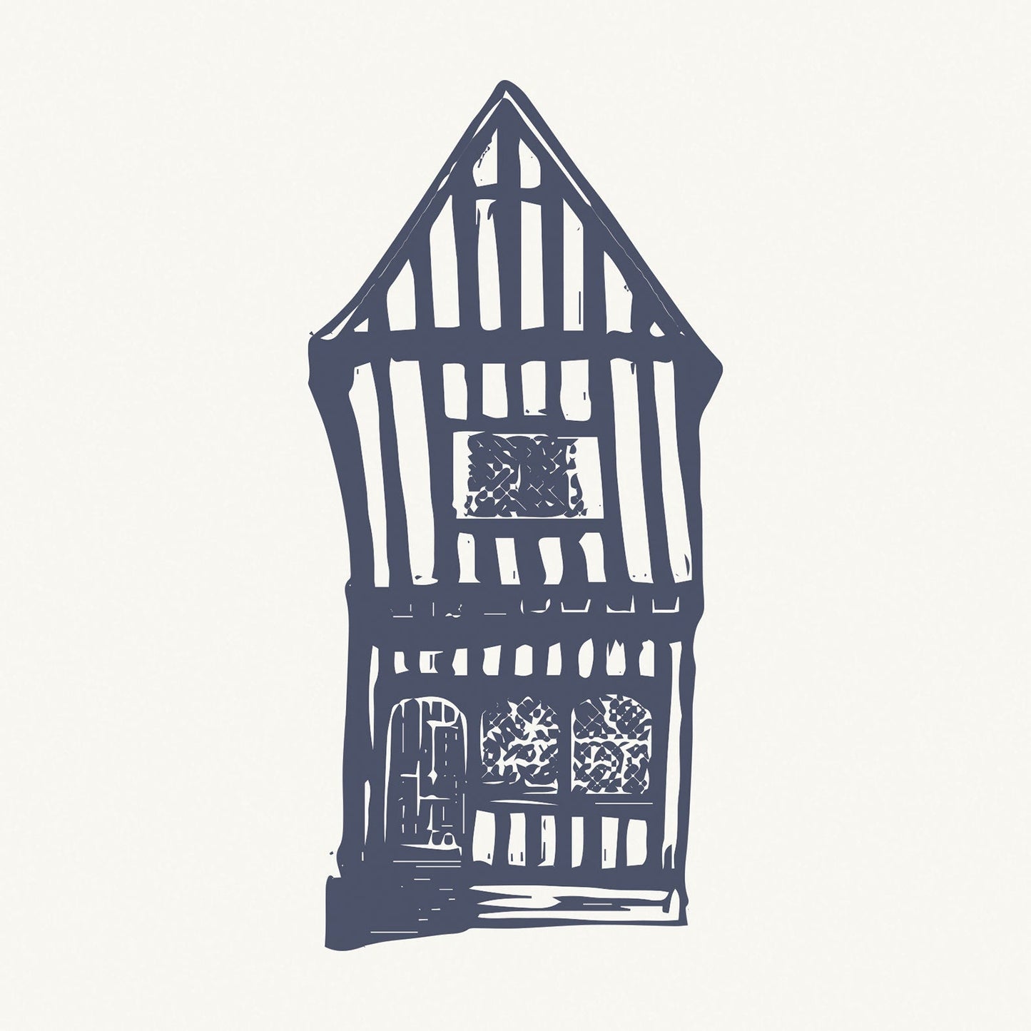 Crooked House, Lavenham - Greetings Card by The Rik Barwick Studio