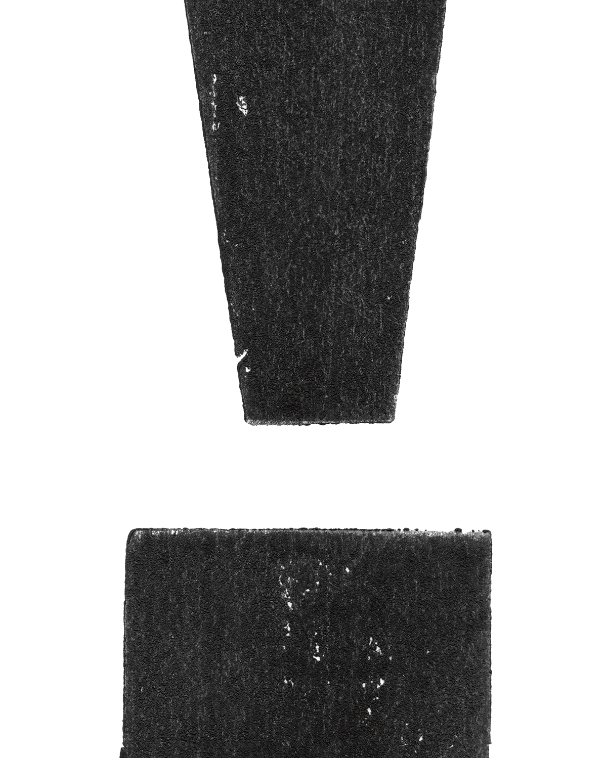 Exclamation Mark - Letterpress Print in Black by The Rik Barwick Studio