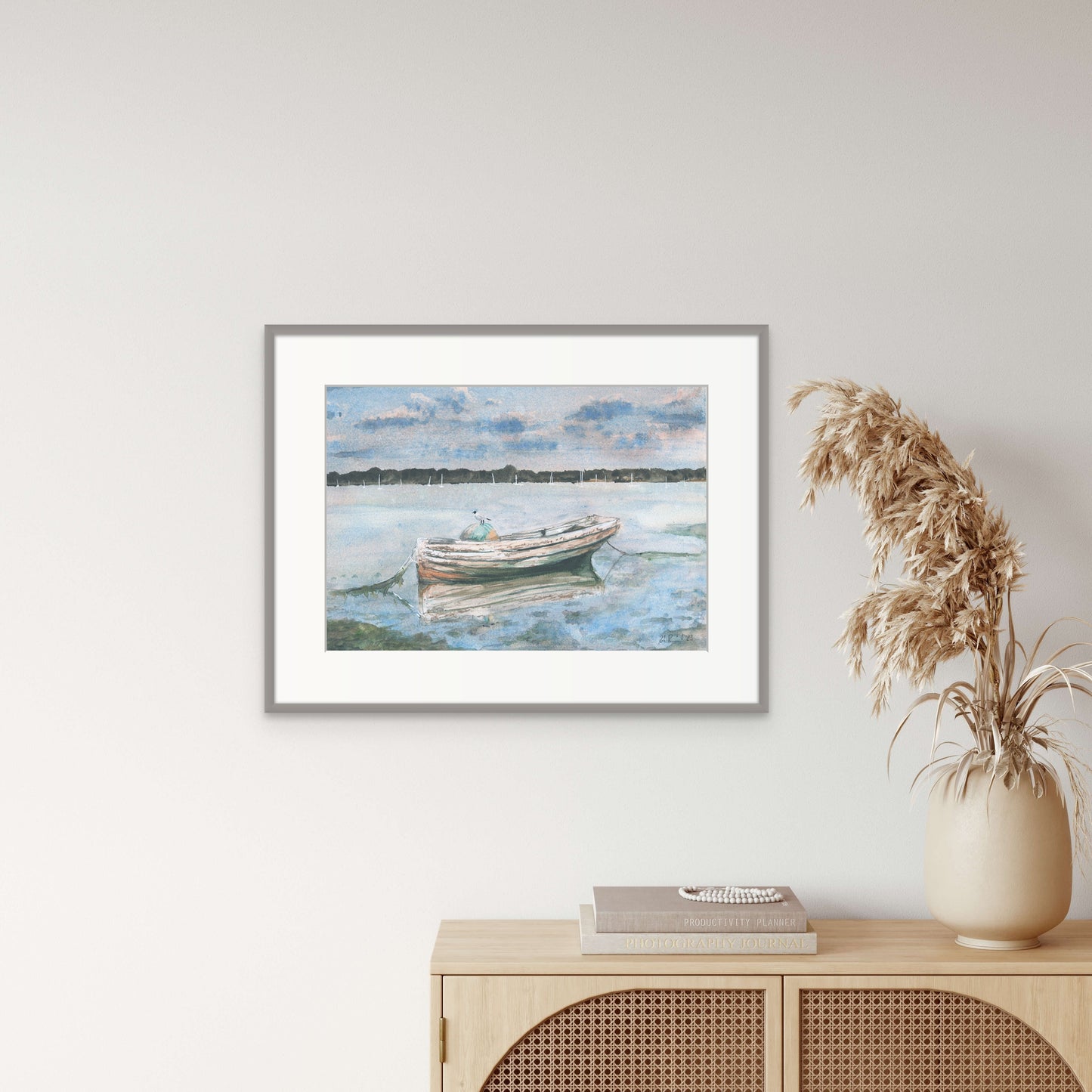 Glistening Gull of Pin Mill, Suffolk - Original Watercolour Painting by The Rik Barwick Studio