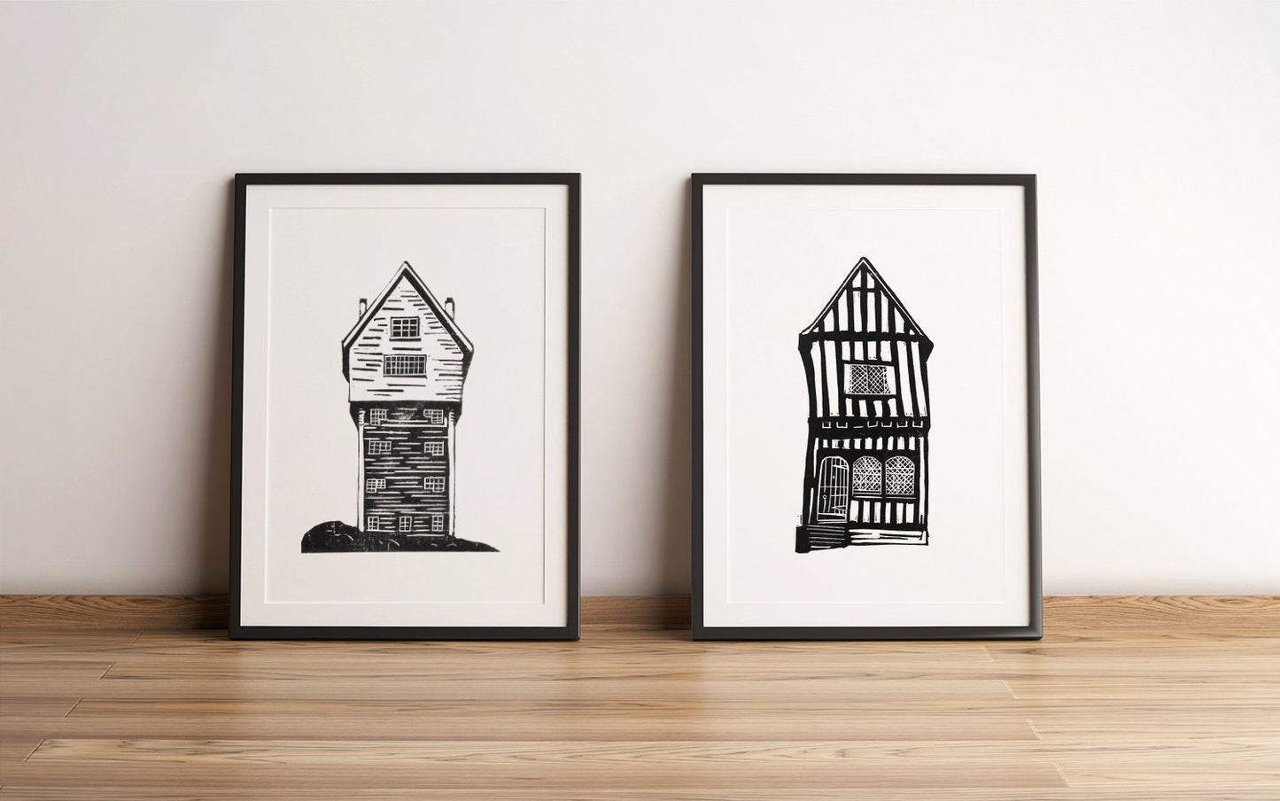 House in the Clouds. Limited Edition Linocut Print by The Rik Barwick Studio