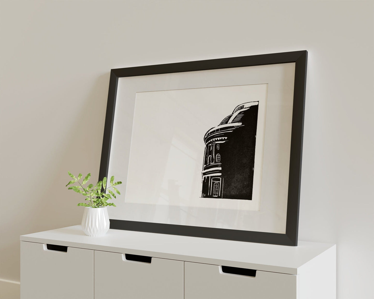 Ickworth House Shadow. Limited Edition Linocut Print by The Rik Barwick Studio