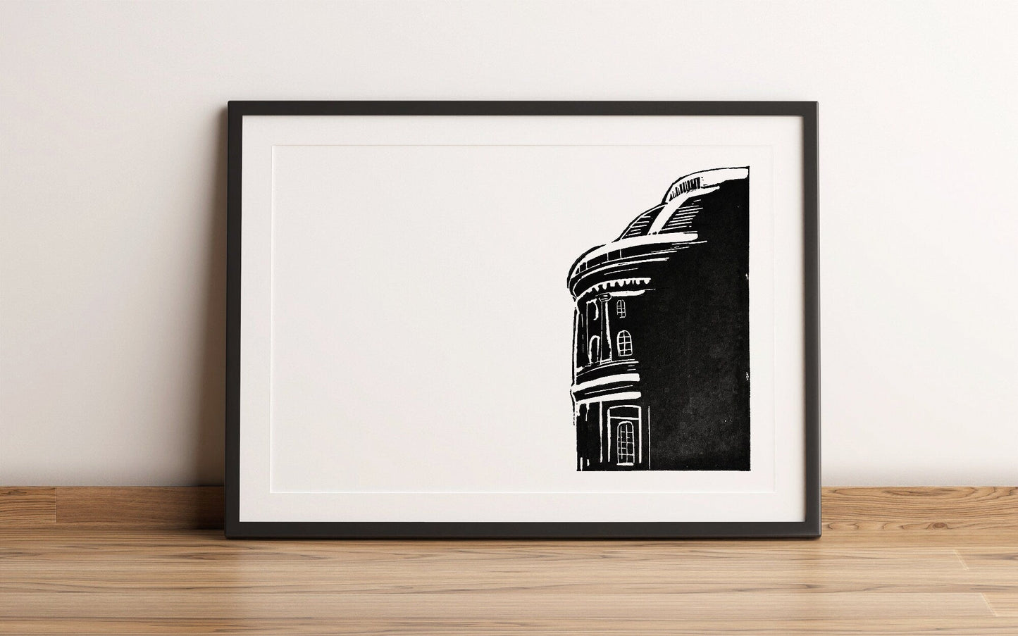 Ickworth House Shadow. Limited Edition Linocut Print by The Rik Barwick Studio
