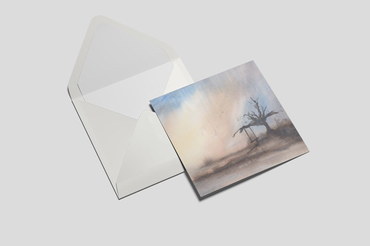 Misty River Swing - Greetings Card by The Rik Barwick Studio