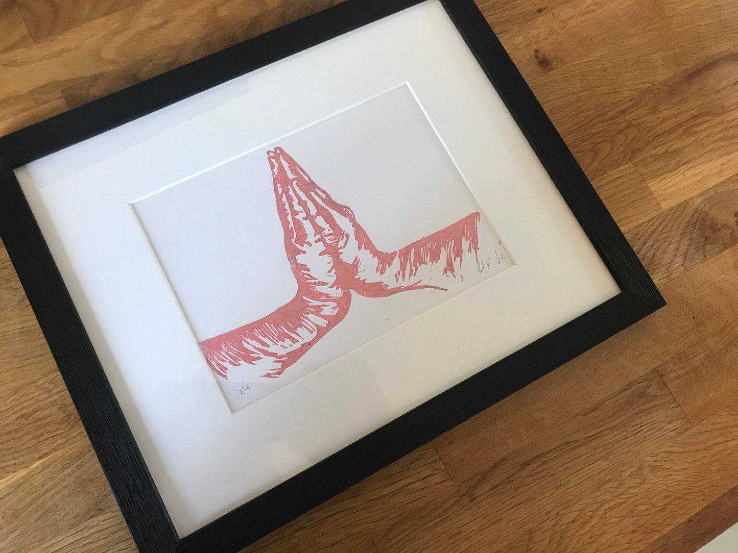 Namaste. Limited Edition Linocut Print by The Rik Barwick Studio