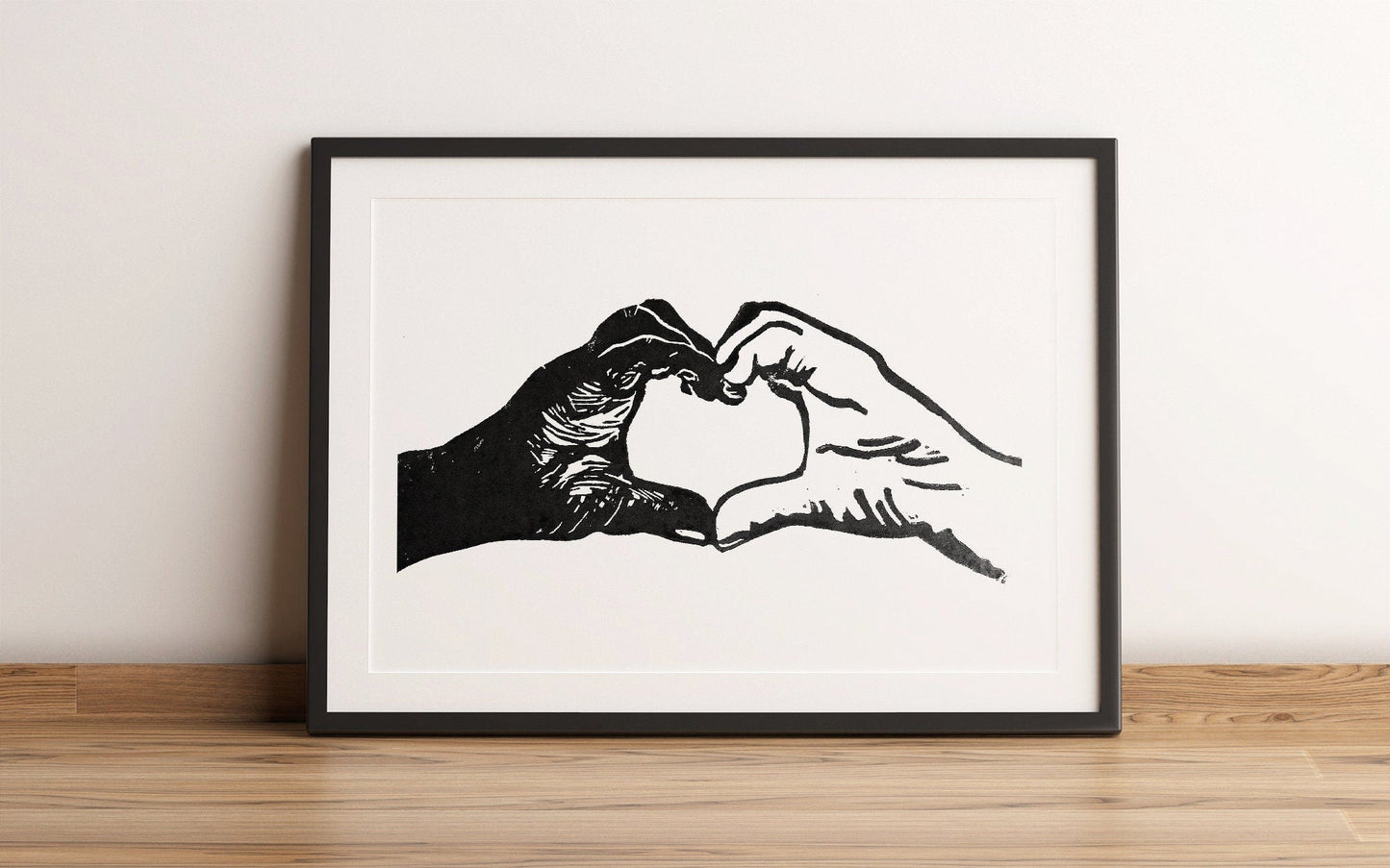 One Love. Limited Edition Linocut Print by The Rik Barwick Studio