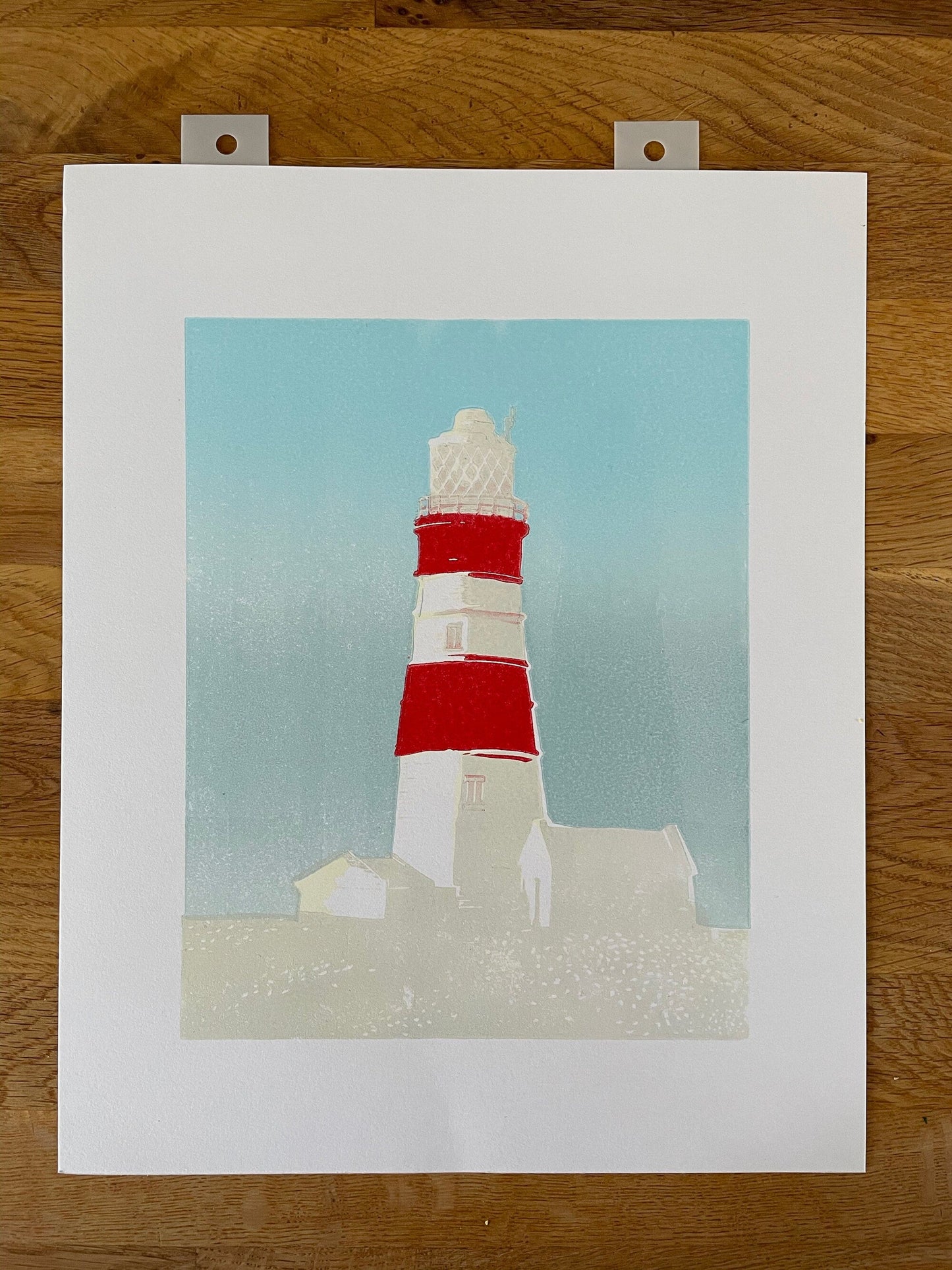 Orfordness Lighthouse, Suffolk - Limited Edition Coastal Lino Print by The Rik Barwick Studio