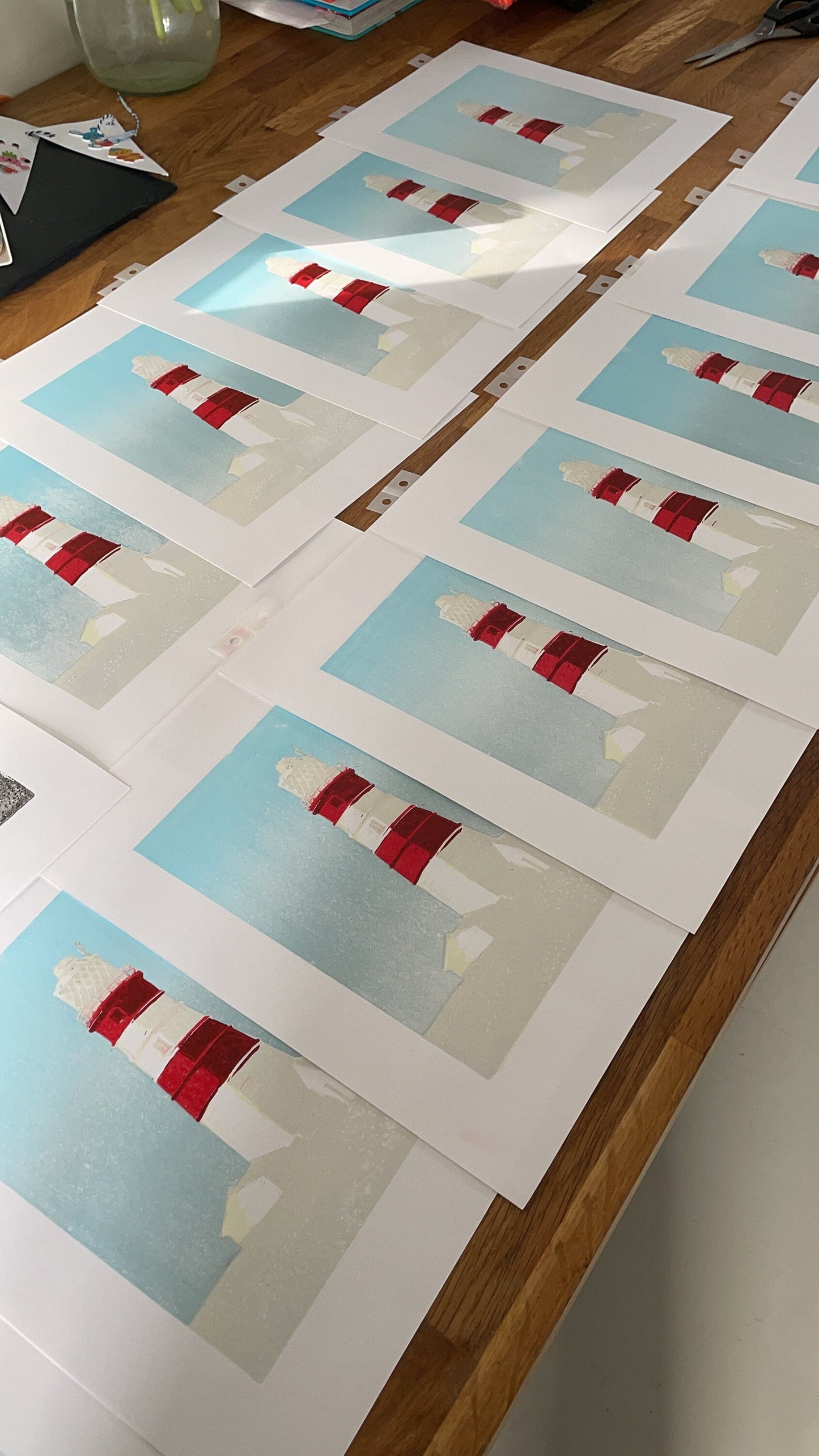 Orfordness Lighthouse, Suffolk - Limited Edition Coastal Lino Print by The Rik Barwick Studio
