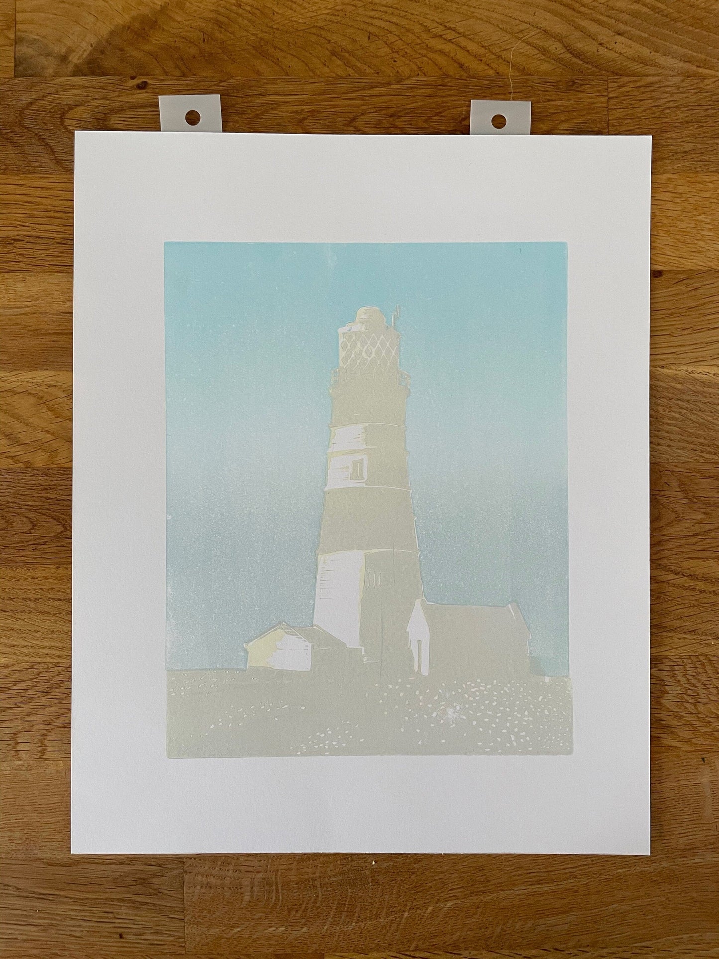 Orfordness Lighthouse, Suffolk - Limited Edition Coastal Lino Print by The Rik Barwick Studio
