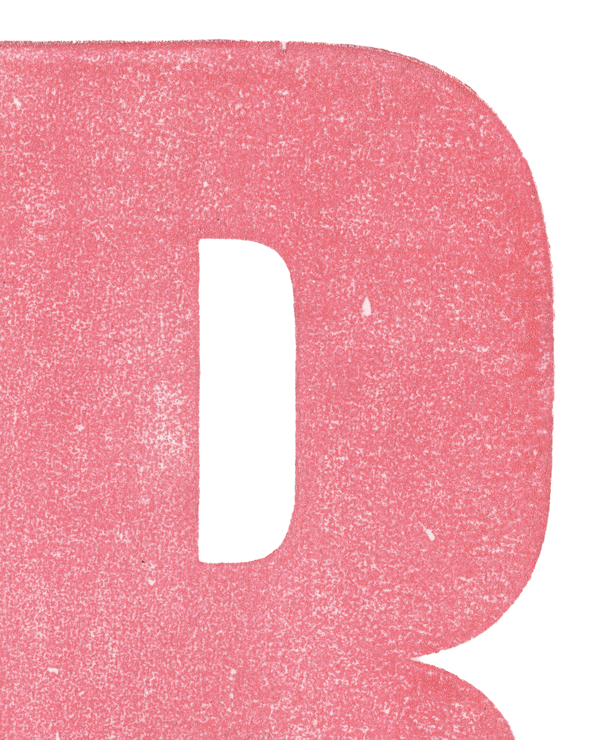 R - Letterpress Print in Pink by The Rik Barwick Studio