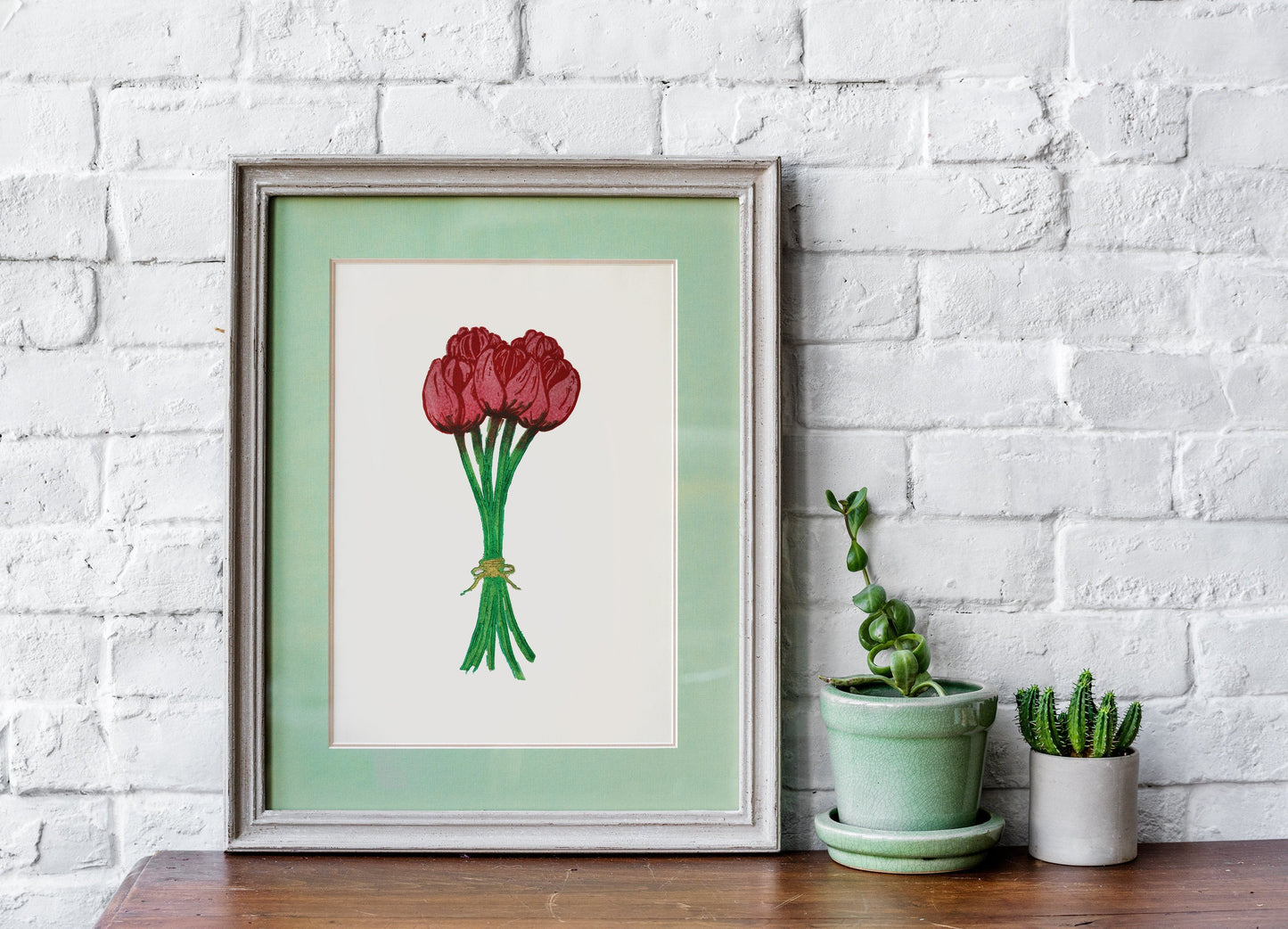 Springtime Tulips, Limited Edition Lino Print by The Rik Barwick Studio