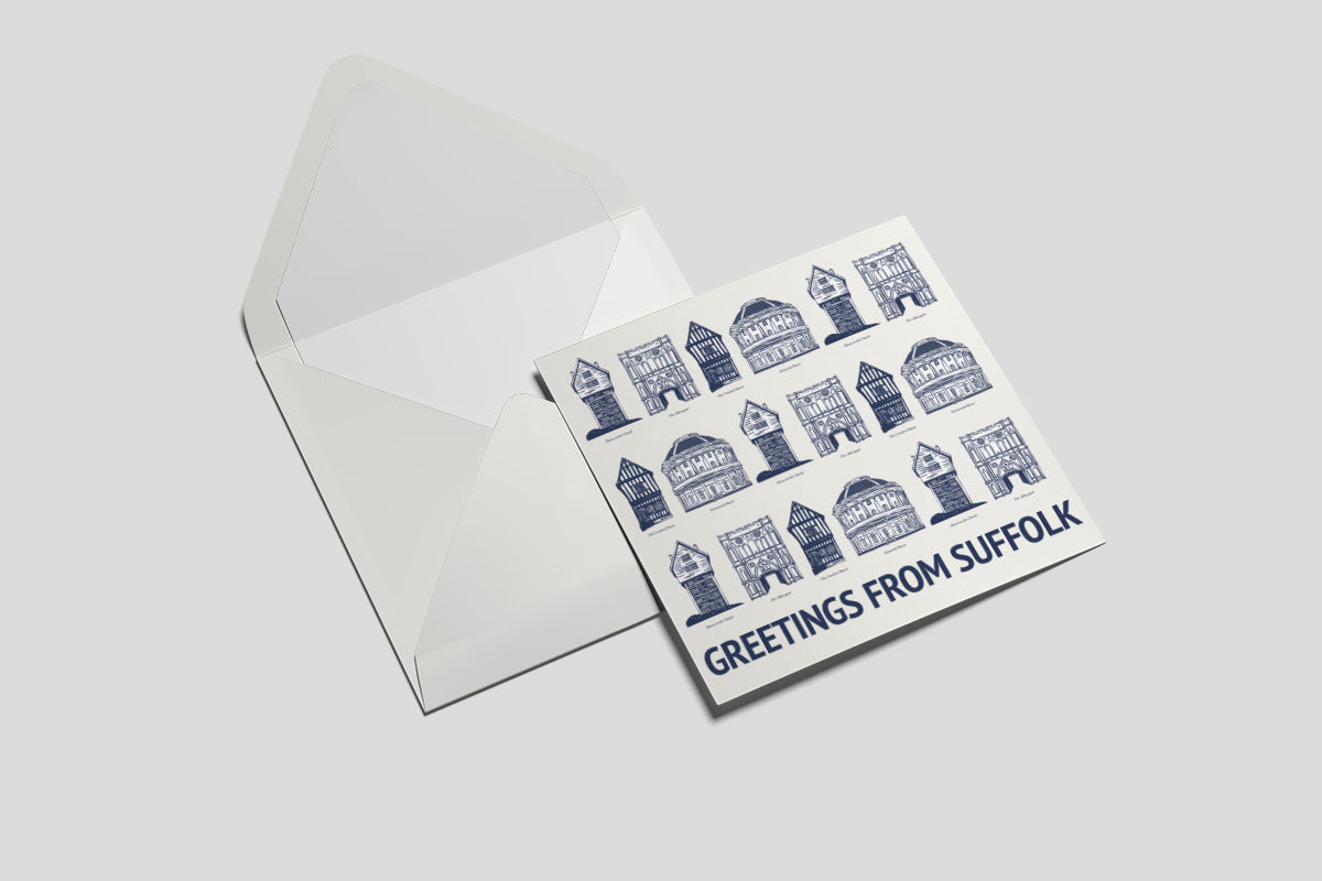 Suffolk Greetings - Greetings Card by The Rik Barwick Studio