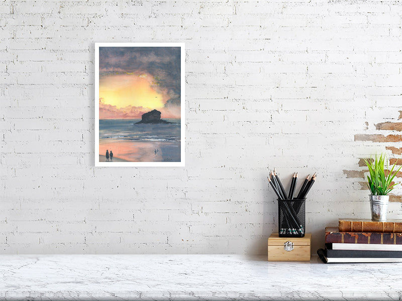 Sunset at Gull Rock, Cornwall by The Rik Barwick Studio