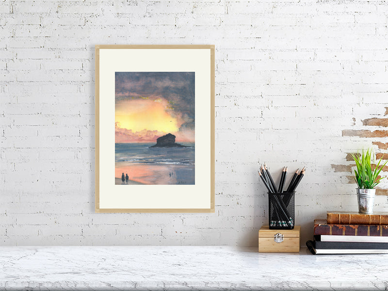 Sunset at Gull Rock, Cornwall by The Rik Barwick Studio