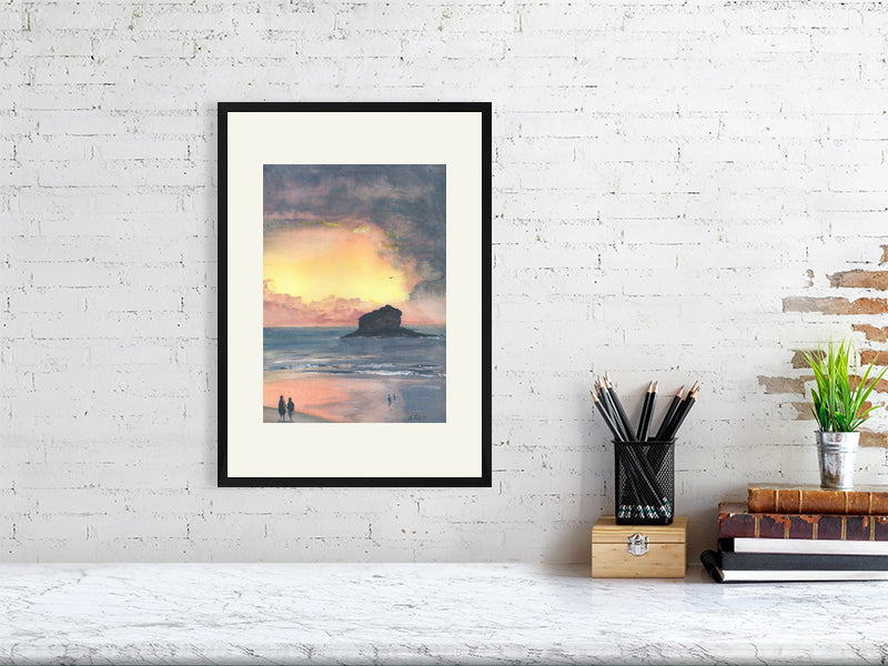 Sunset at Gull Rock, Cornwall by The Rik Barwick Studio