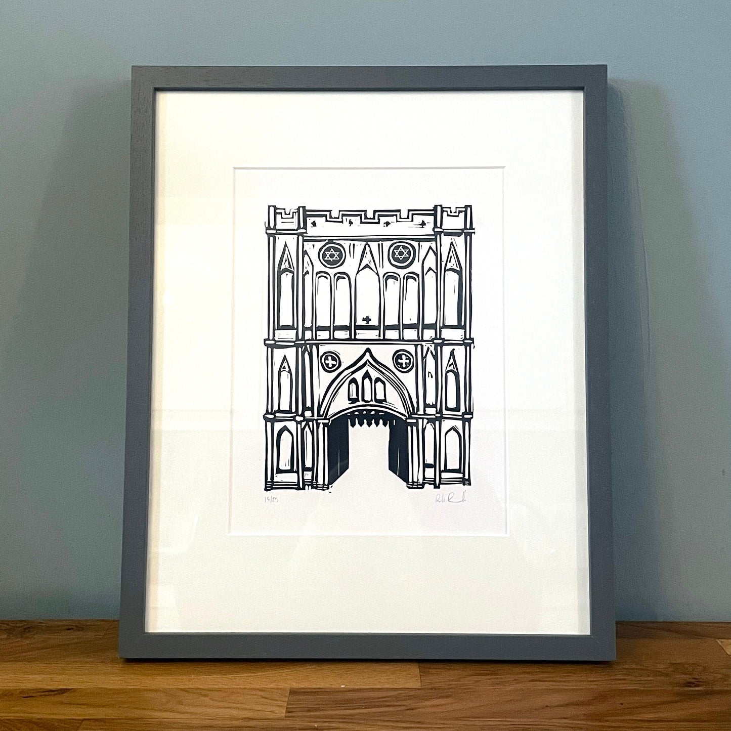 The Abbeygate, Bury St Edmunds, Limited Edition Lino Print by The Rik Barwick Studio