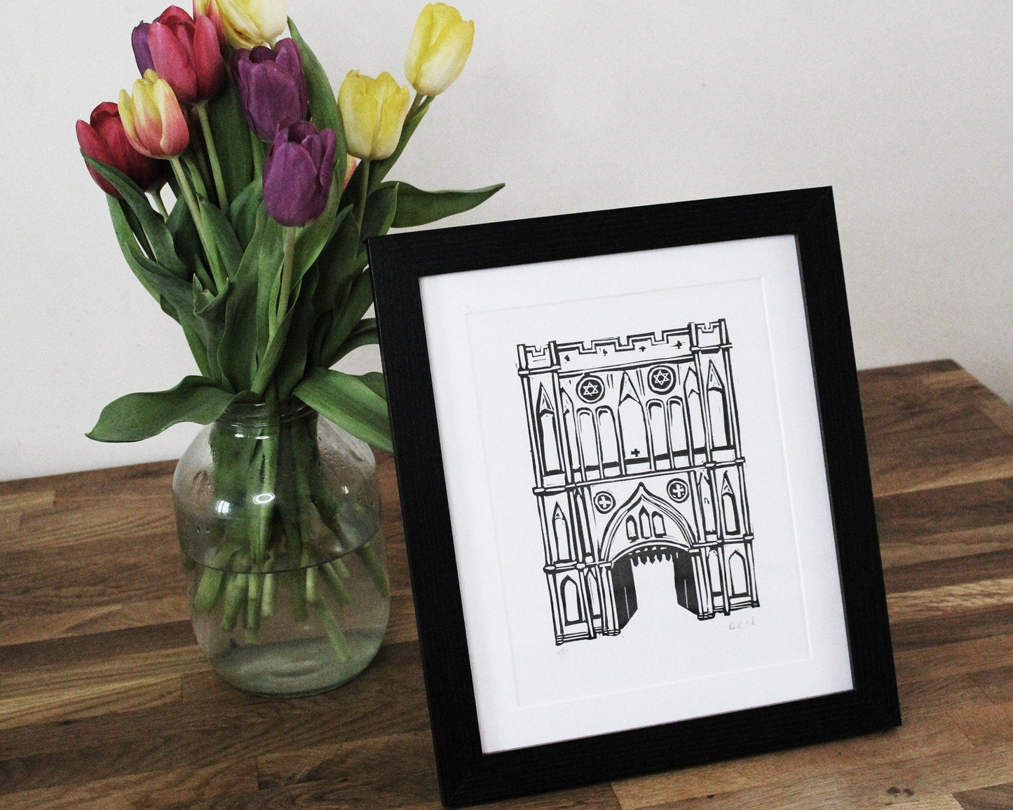 The Abbeygate, Bury St Edmunds, Limited Edition Lino Print by The Rik Barwick Studio