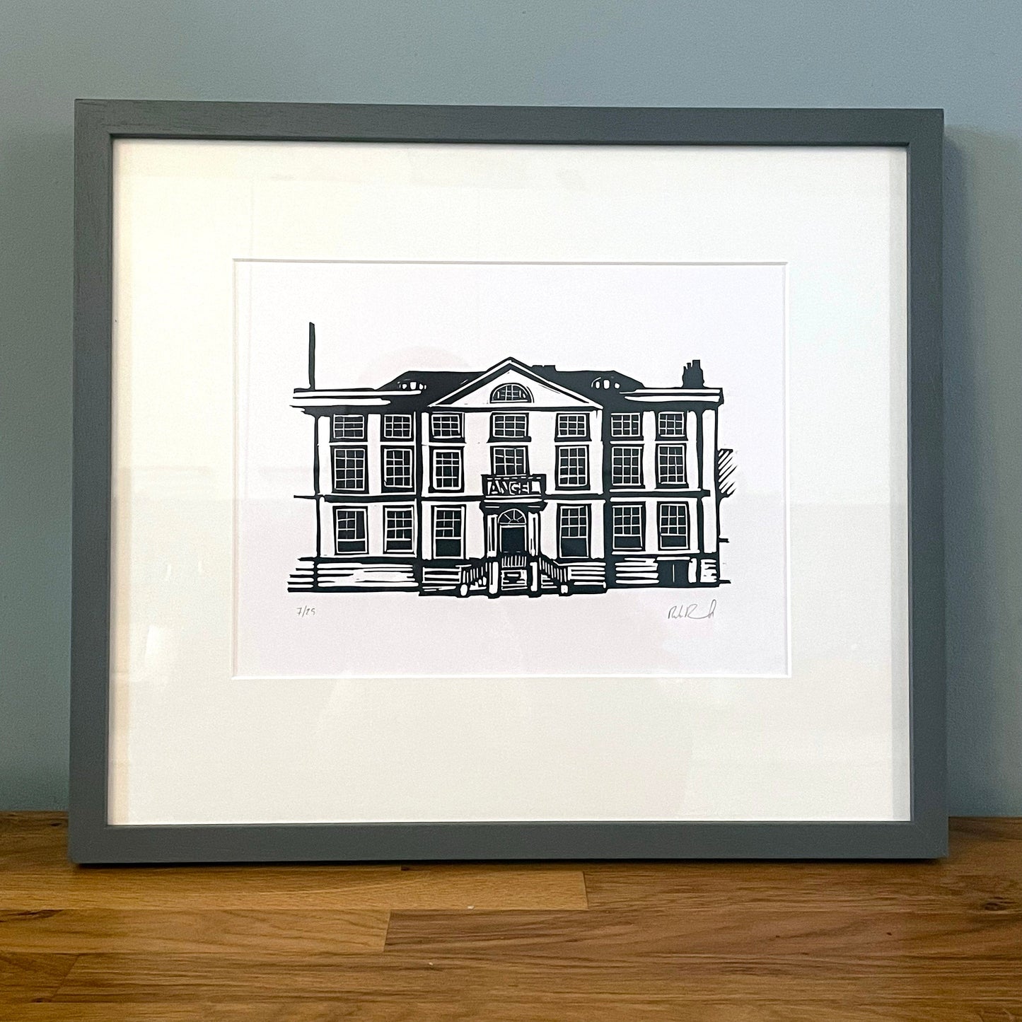 The Angel Hotel, Bury St Edmunds - Limited Edition Lino Print by The Rik Barwick Studio