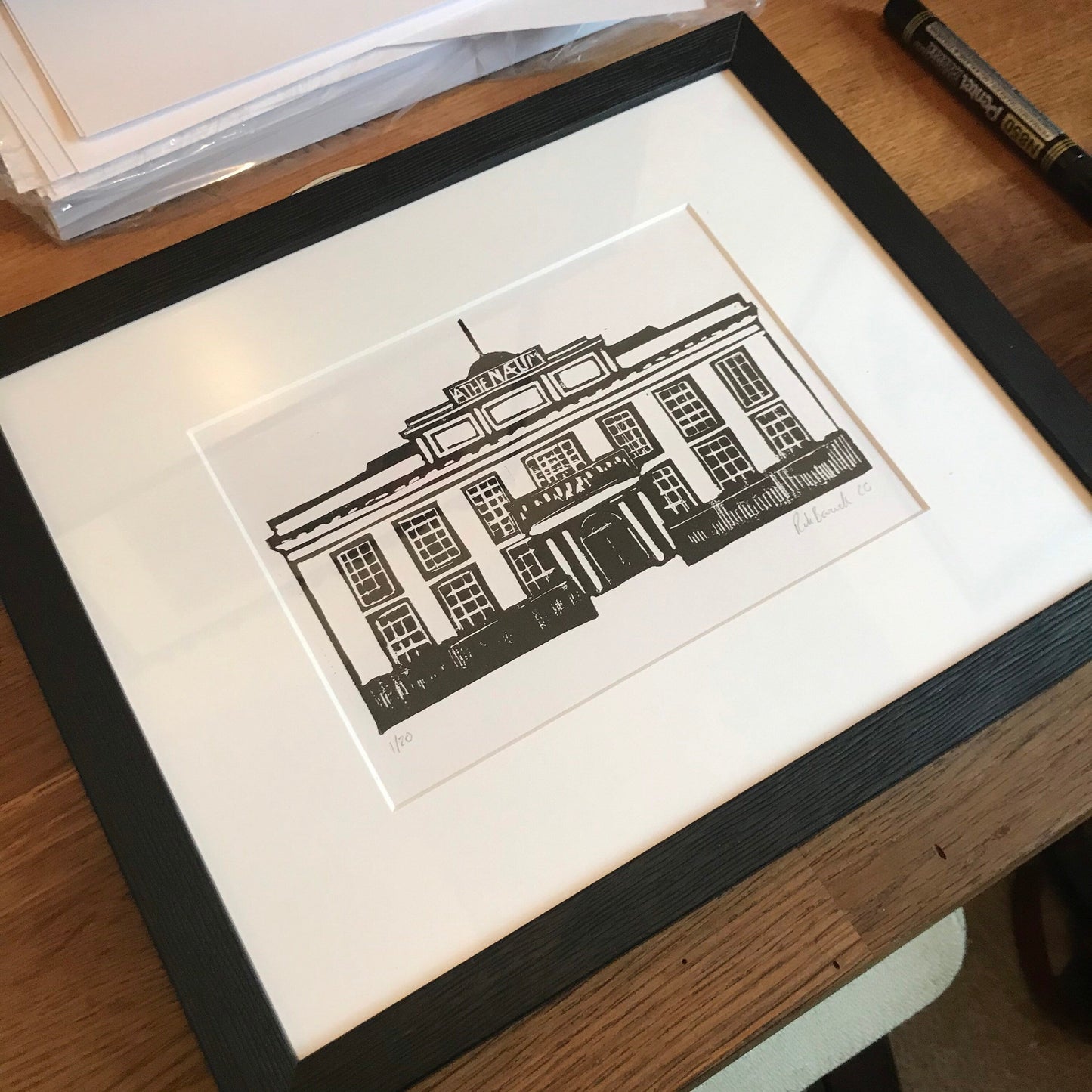 The Athenaeum, Bury St Edmunds. Limited Edition Lino Print by The Rik Barwick Studio