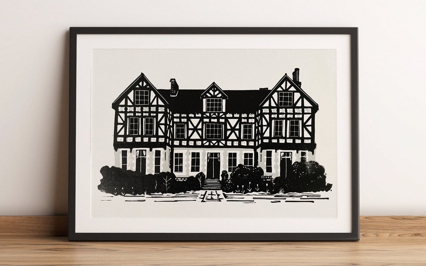 The Grange, Thurston, Suffolk. Limited Edition Linocut Print by The Rik Barwick Studio