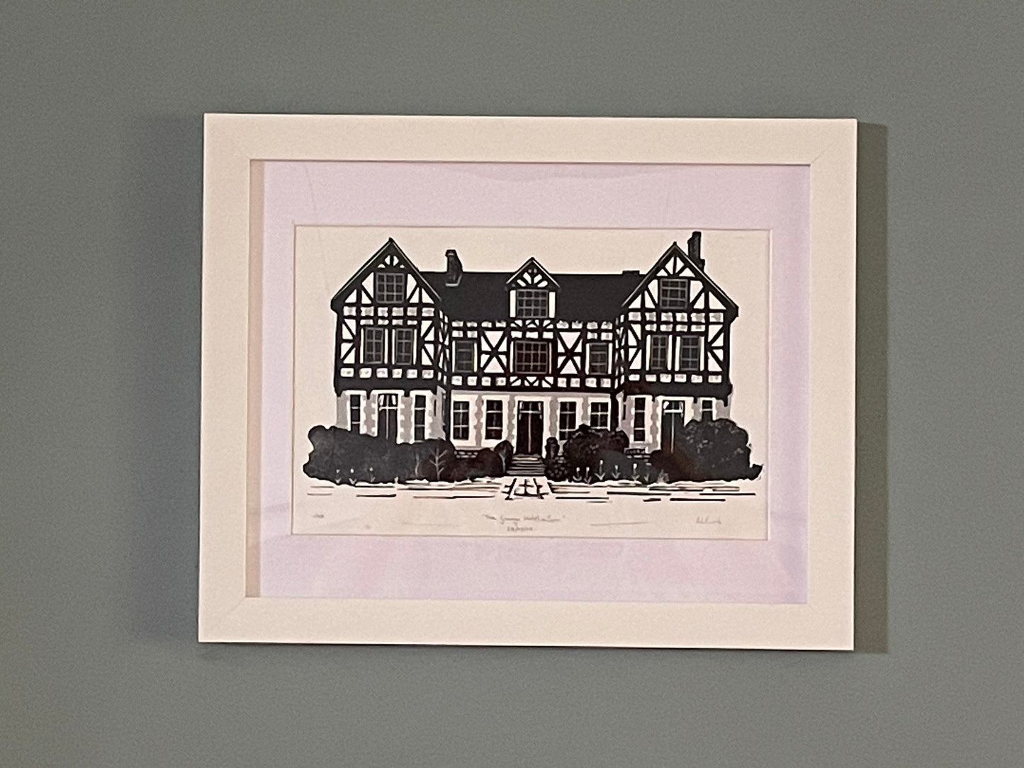 The Grange, Thurston, Suffolk. Limited Edition Linocut Print by The Rik Barwick Studio