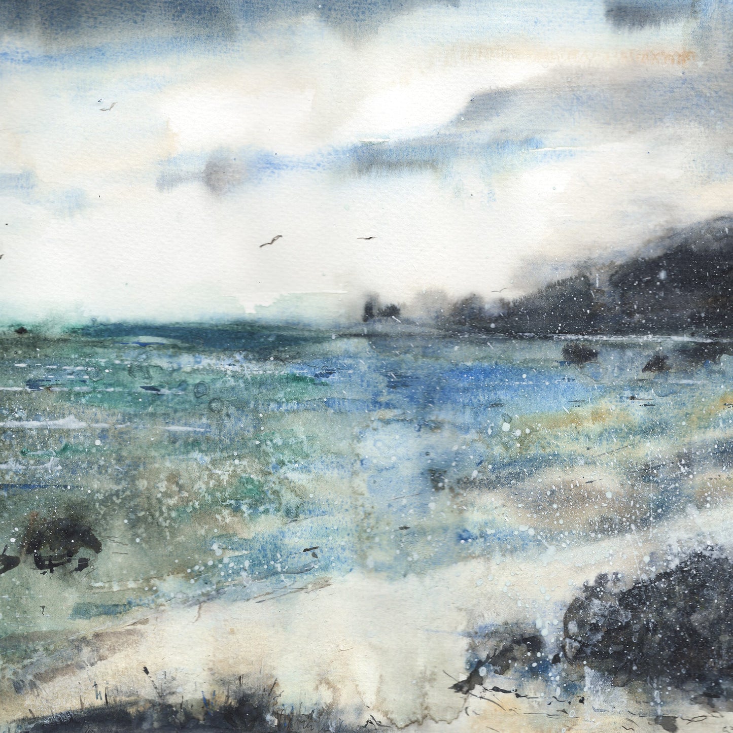 Weathering The Stormy Seas - Original Watercolour Painting by The Rik Barwick Studio