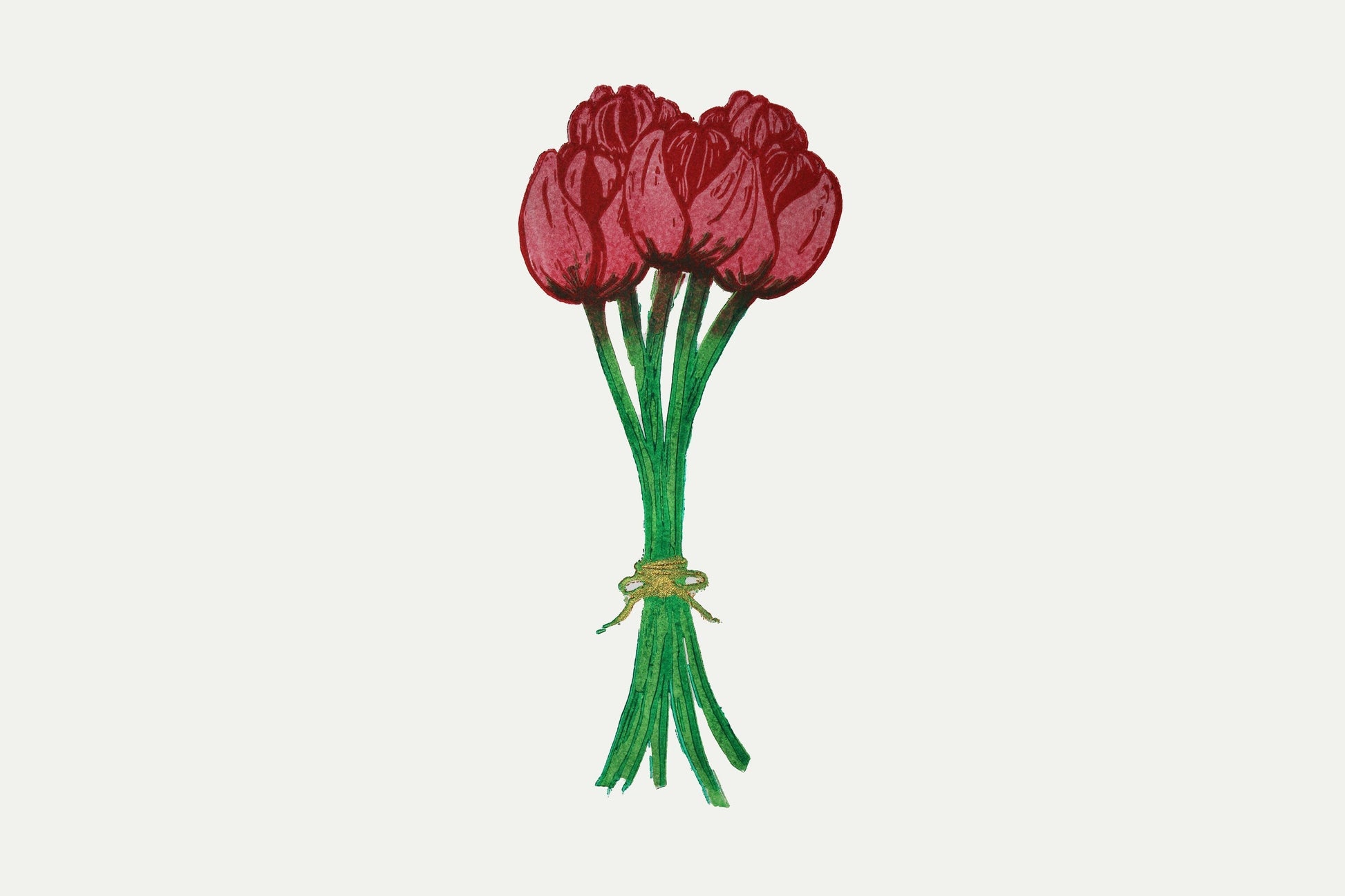 Springtime Tulips, Limited Edition Lino Print by The Rik Barwick Studio