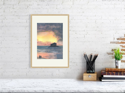 Sunset at Gull Rock, Cornwall by The Rik Barwick Studio