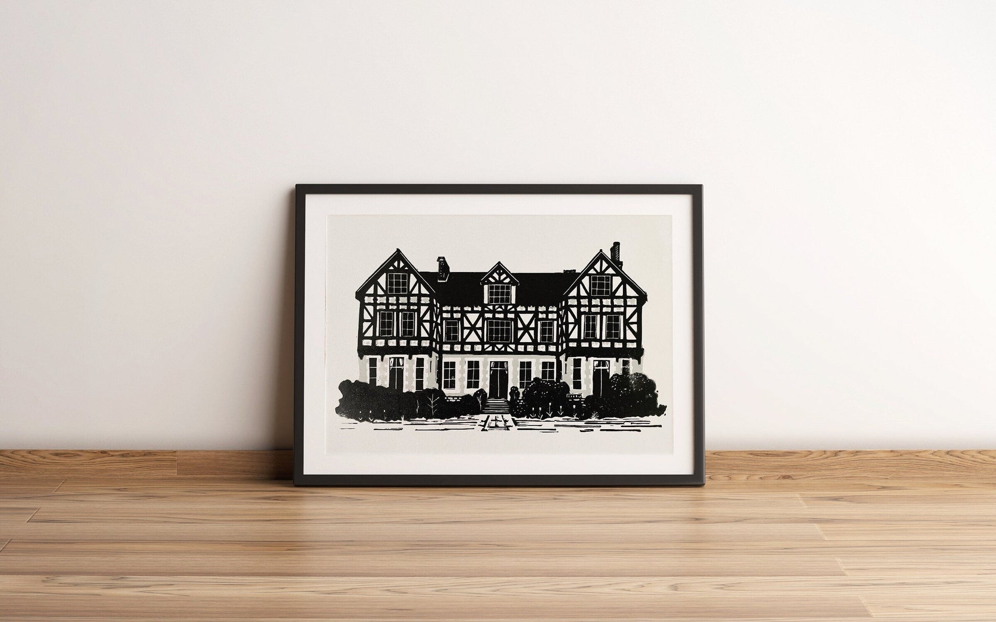 The Grange, Thurston, Suffolk. Limited Edition Linocut Print by The Rik Barwick Studio