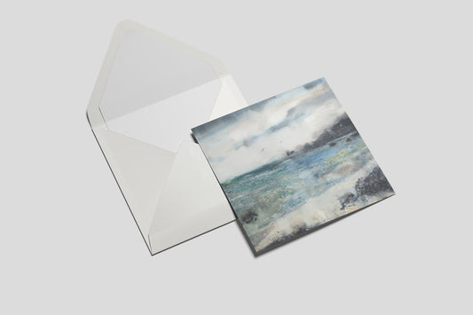 Weathering The Stormy Sea - Greetings Card by The Rik Barwick Studio