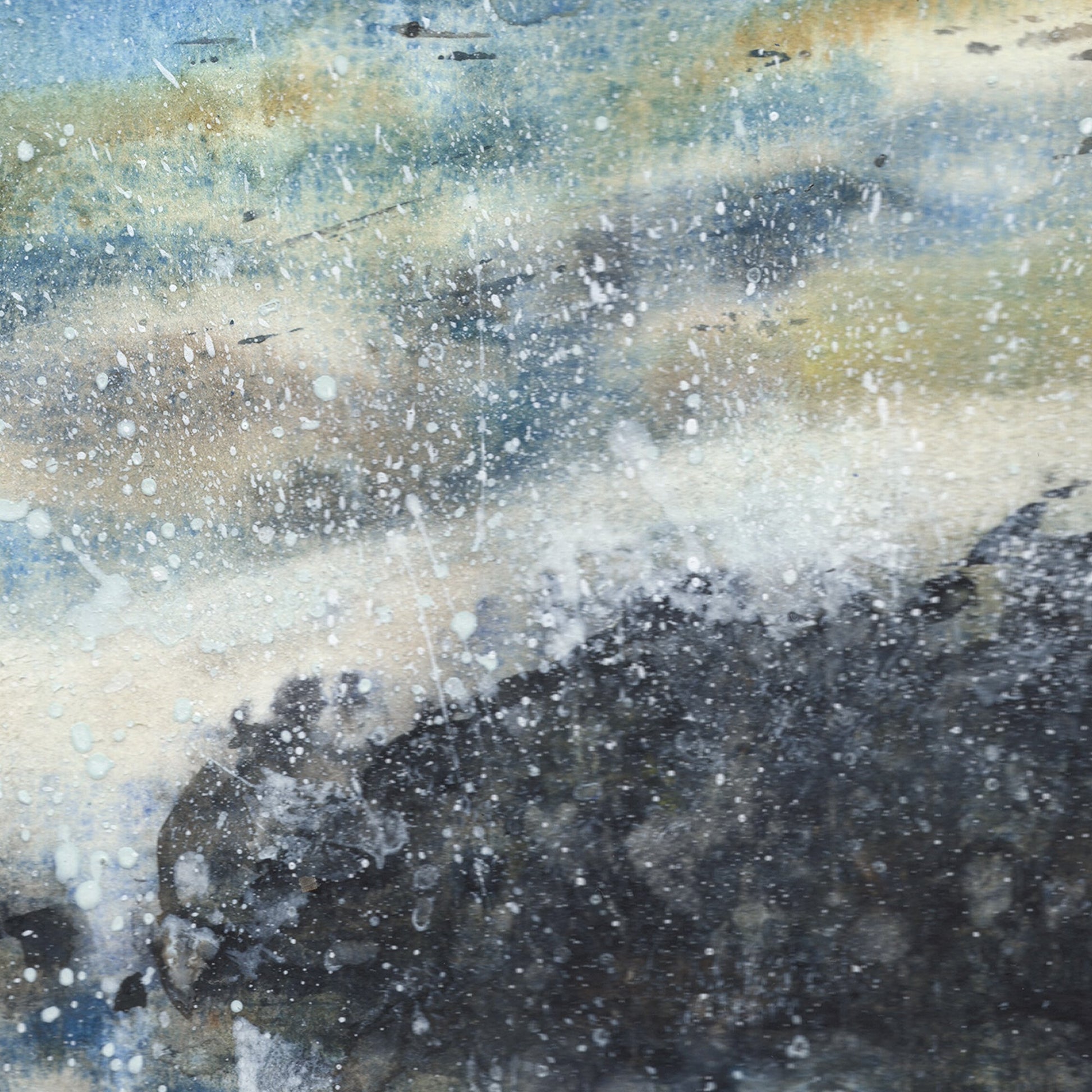 Weathering The Stormy Seas - Original Watercolour Painting by The Rik Barwick Studio