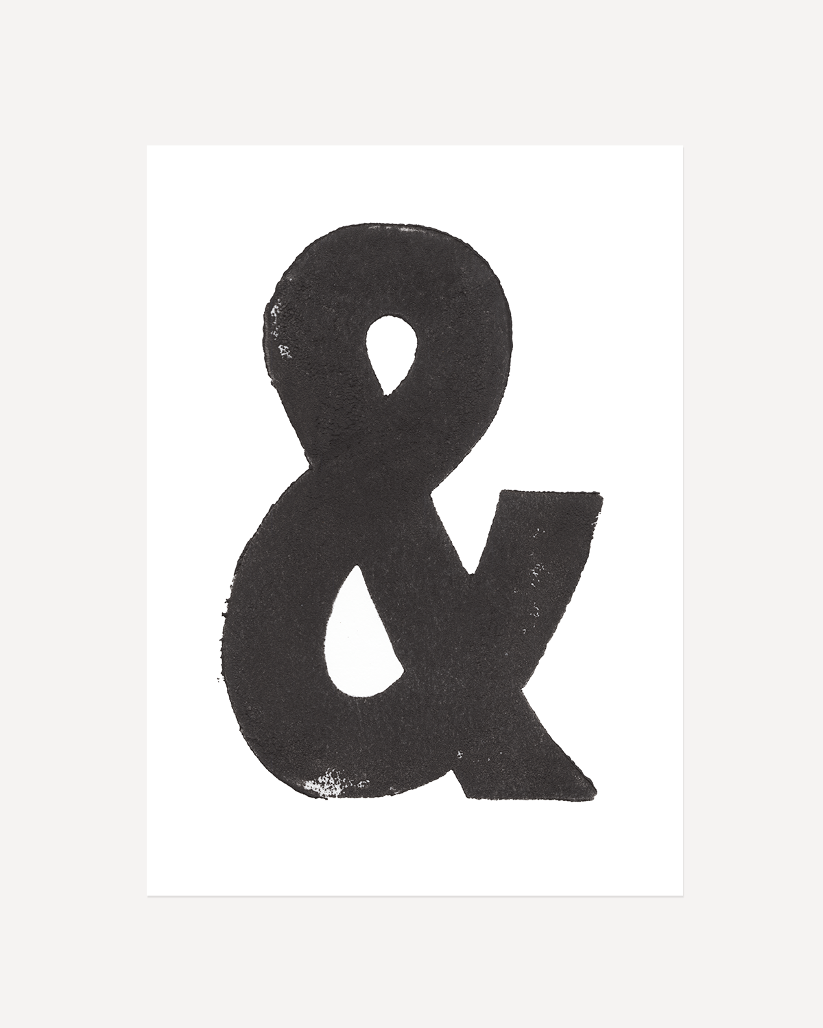 Ampersand - "Imperfect Impressions" - Letterpress Print in Black