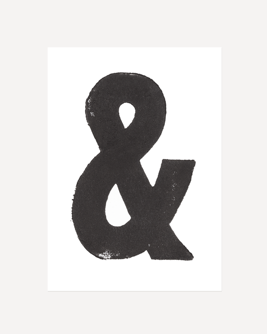 Ampersand - "Imperfect Impressions" - Letterpress Print in Black
